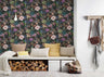 Floral Trails Wallpaper - Black + Multi