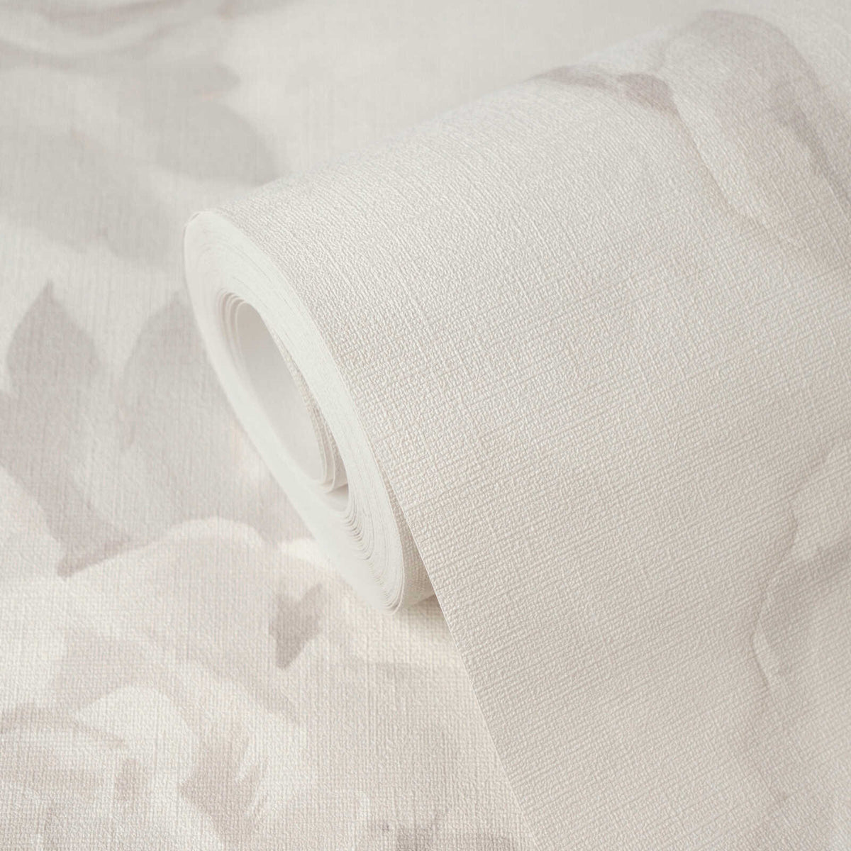 Rosalie Faded Rose Vinyl Wallpaper – Grey