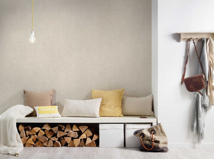 History of Art Plaster Look Wallpaper - Cream with a dash of Pink