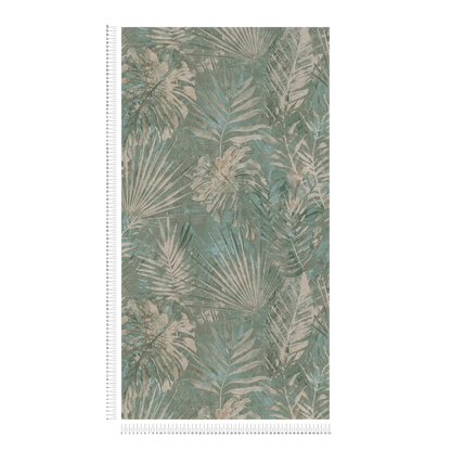 Forest Frame - Leaves Wallpaper - Jade Moss