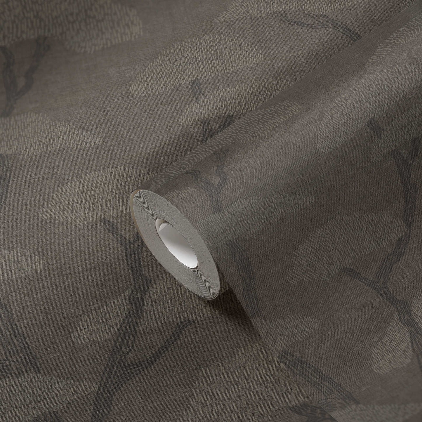 Nara Tree Wallpaper - Charcoal - Discontinuing