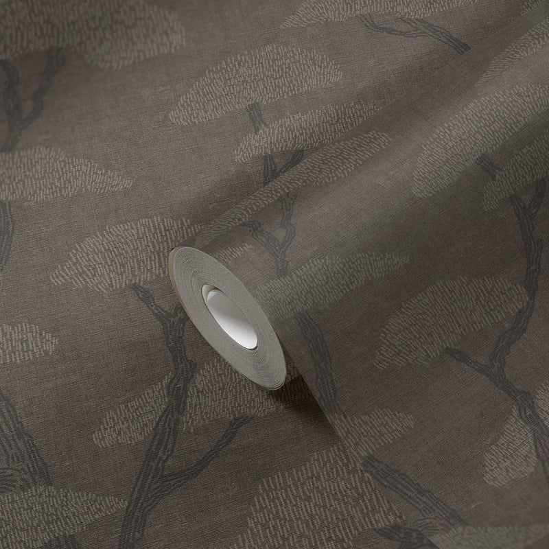 Nara Tree Wallpaper - Charcoal