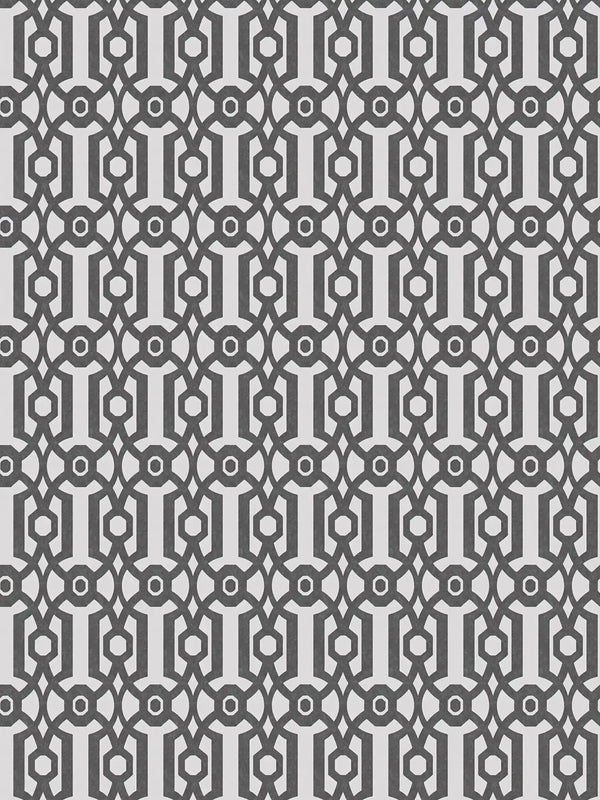 Sample - Baroque Pattern Wallpaper - Charcoal