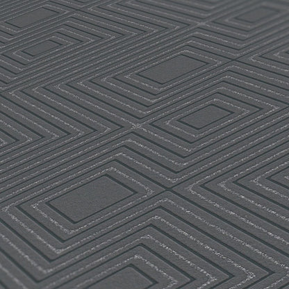 Geometric Glitter Effect Wallpaper - Dark Grey - Discontinuing