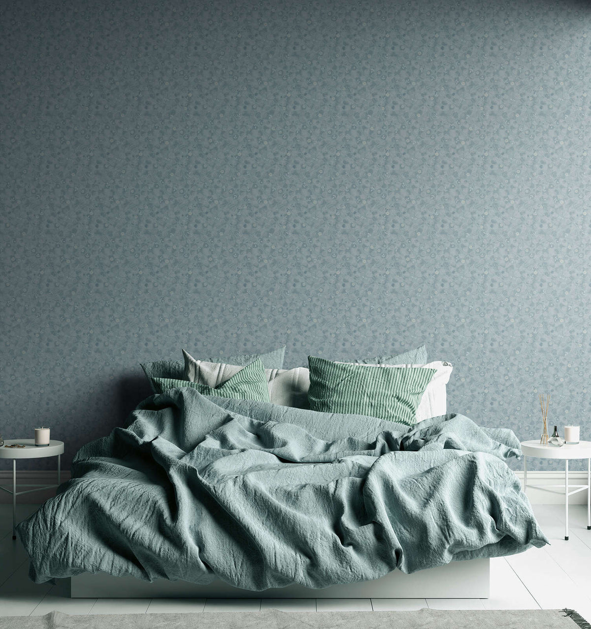 Leafy Heart - Wallpaper - Blue