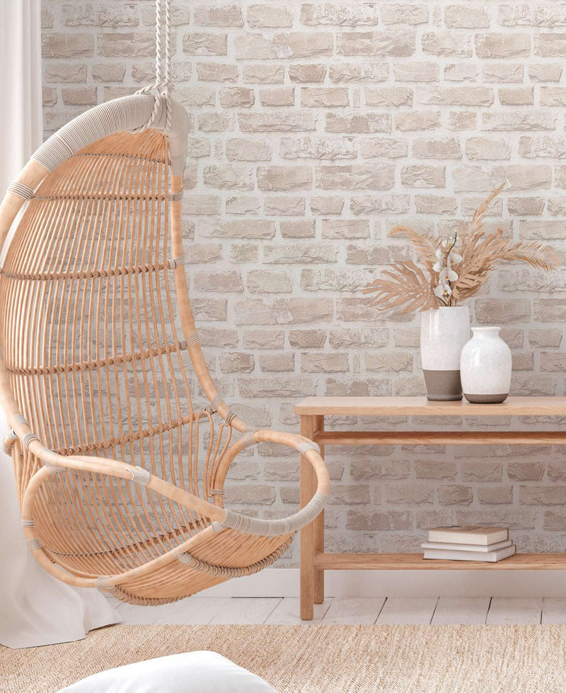 Classic Brickstone - Natural Wallpaper - Beige