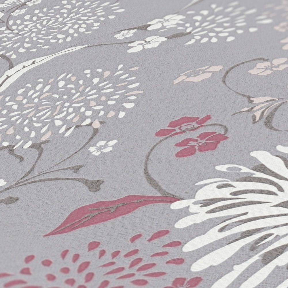 Bloom Wallpaper - House of Turnowsky - Grey/White