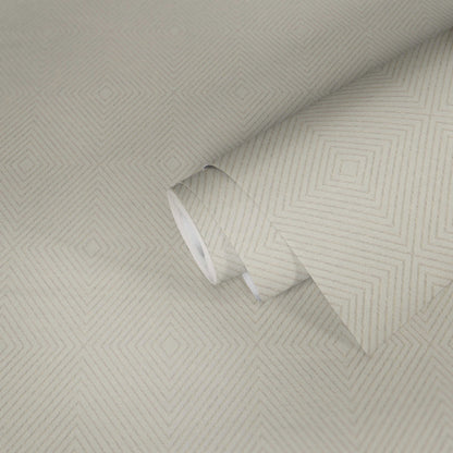 Metropolitan Grid - Abstract Vinyl Wallpaper - Cream