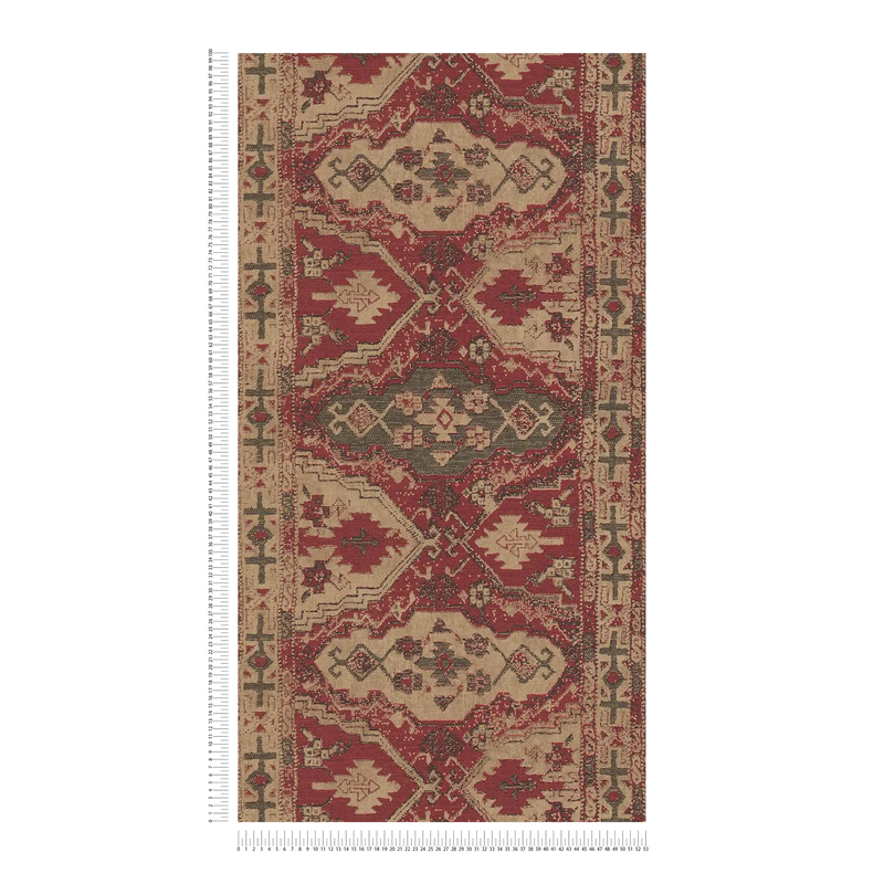 Marrakesh Carpet Wallpaper - Beige Red