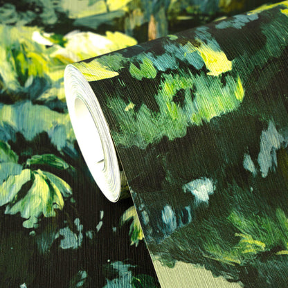 Canopy Painted Forest Vinyl Wallpaper – Green