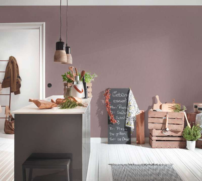 Art of Eden Plain Coordinate Wallpaper - Brown/Pink