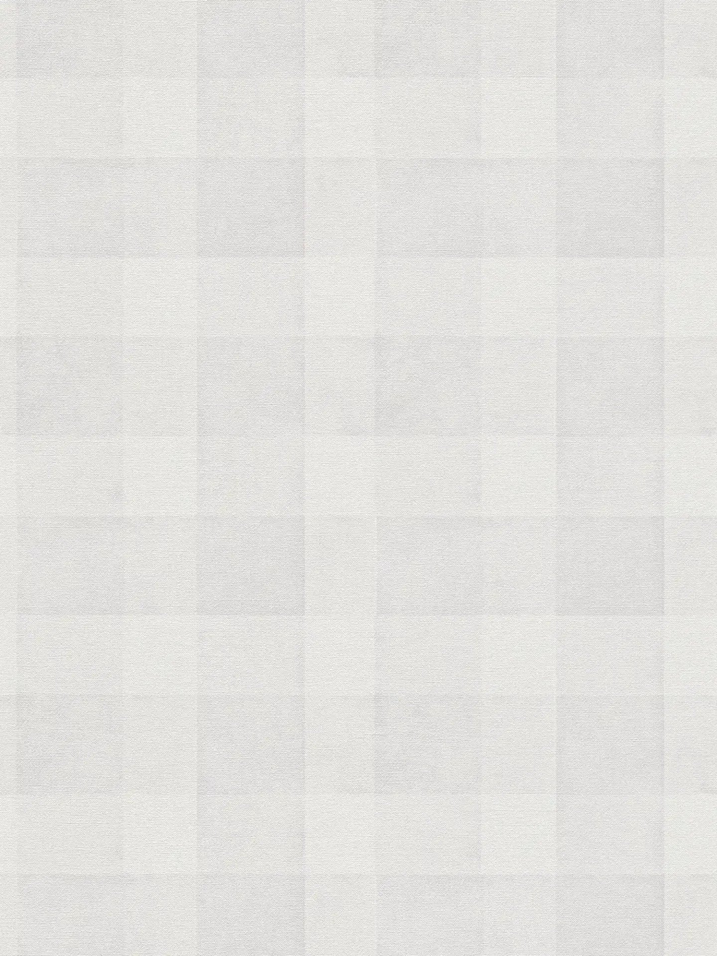 Bistro Plaid - Checkered Wallpaper - Grey