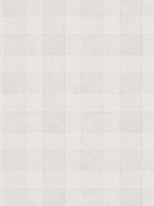 Bistro Plaid - Checkered Wallpaper - Grey