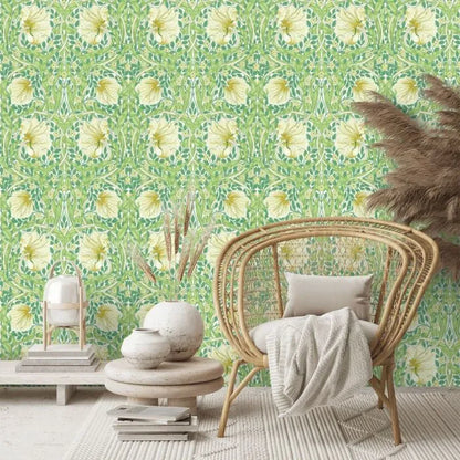Pimpernel Wallpaper - Weld/Leaf Green