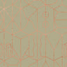 Never Ending Foil by Suzan Hijink Wallpaper - Copper Green