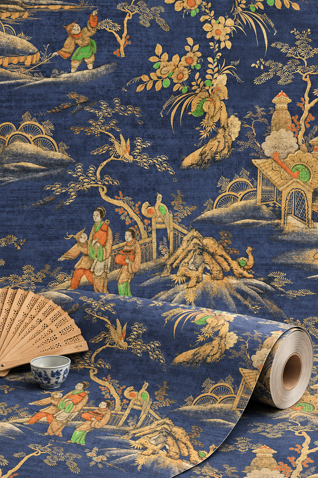 East Gardens Wallpaper - Blue