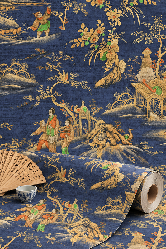 East Gardens Wallpaper - Blue