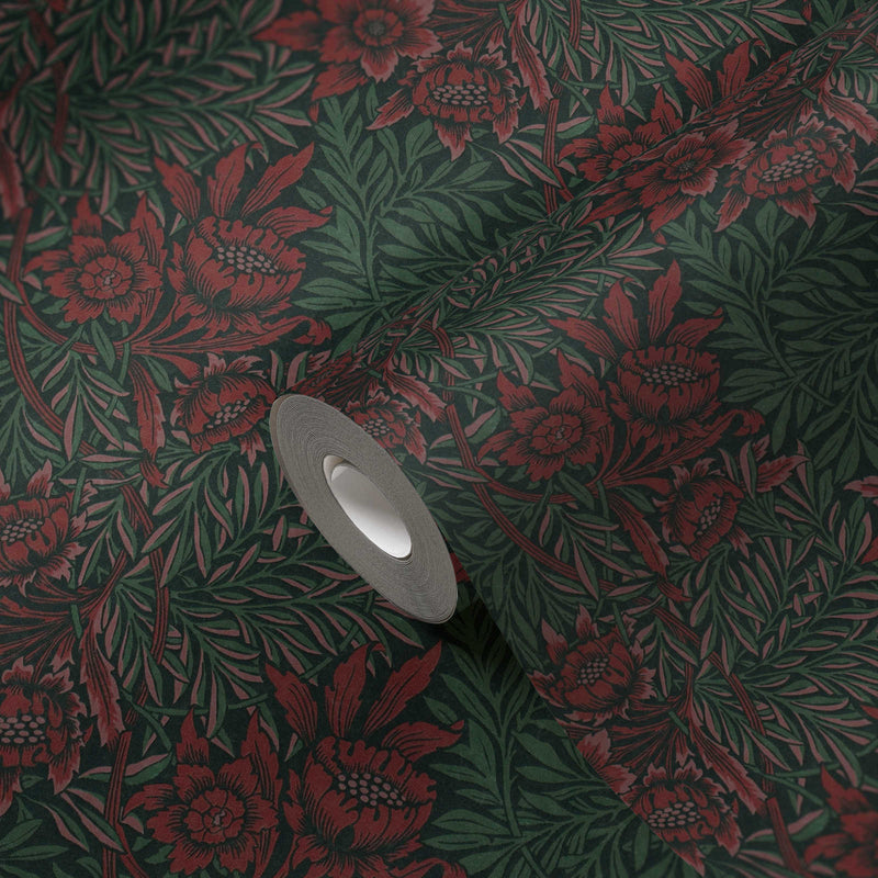 Baroque Floral Wallpaper - Green