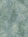 Soft Palm Leaf Wallpaper - Green/Grey
