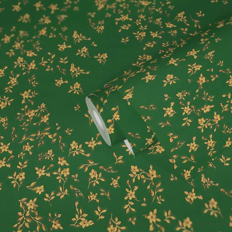 Versace Fall Wallpaper - Green/Gold/Yellow