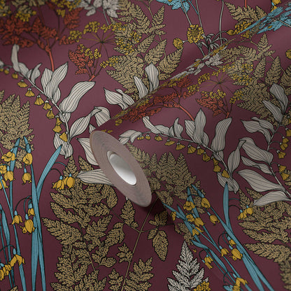 Floral Wallpaper - Red