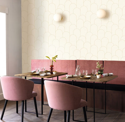 Ornament Wallpaper - Blanc dore