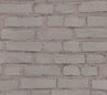 Vintage House Brick Wallpaper - Grey Taupe