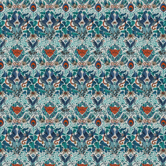 Amazon Jungle Wallpaper - Blue