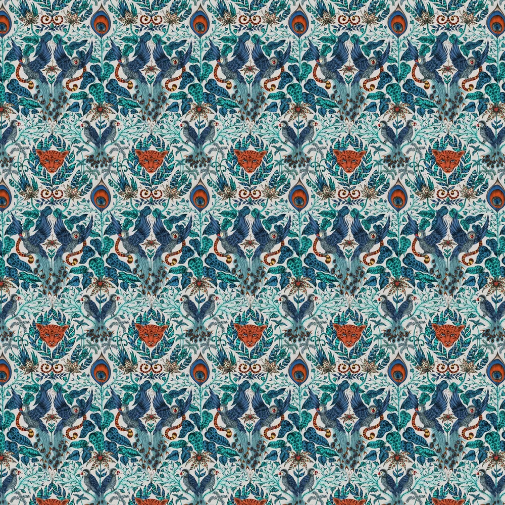 Sample - Amazon Jungle Wallpaper - Blue