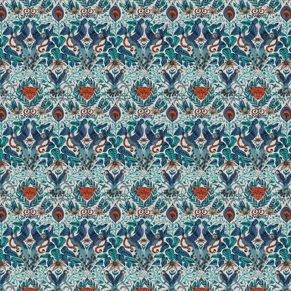 Sample - Amazon Jungle Wallpaper - Blue
