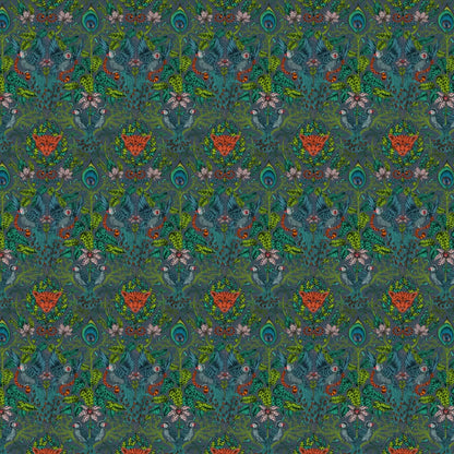 Amazon Jungle Wallpaper - Navy