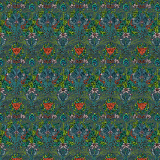 Amazon Jungle Wallpaper - Navy