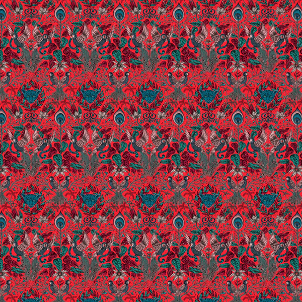 Sample - Amazon Jungle Wallpaper - Red
