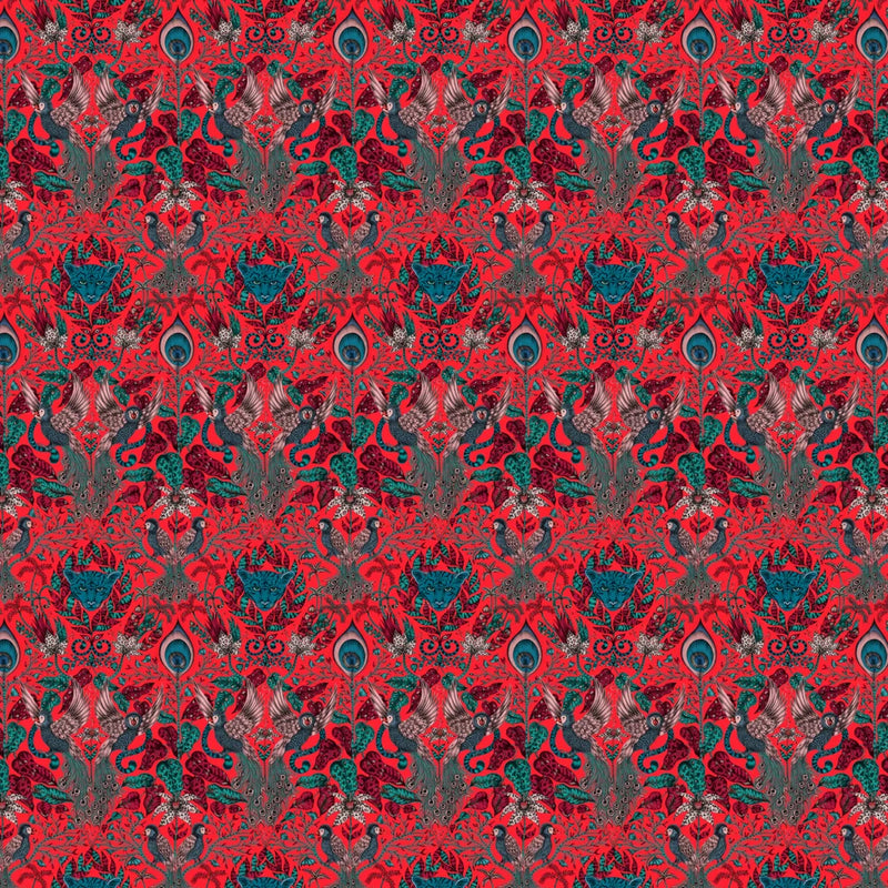 Sample - Amazon Jungle Wallpaper - Red