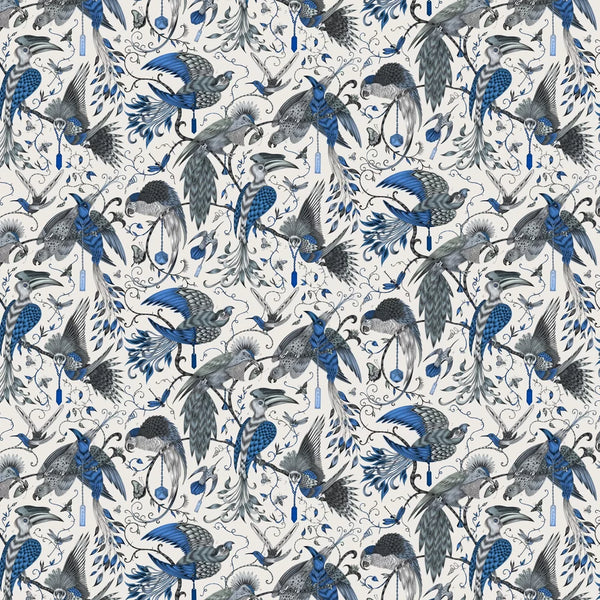 Sample - Audubon by Emma J Shipley Wallpaper - Blue