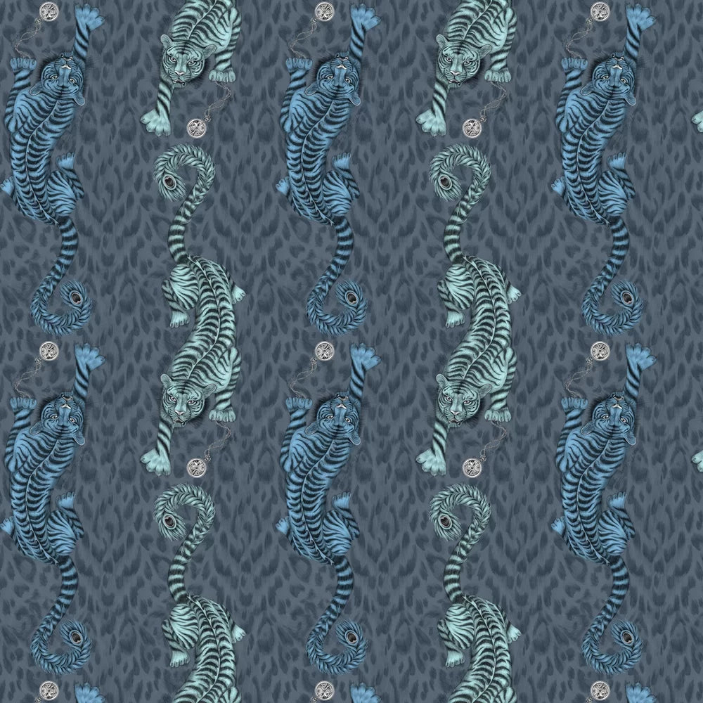 Tigris Wallpaper - Navy
