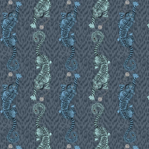 Sample - Tigris Wallpaper - Navy