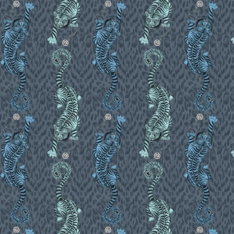 Sample - Tiger Wallpaper - Navy