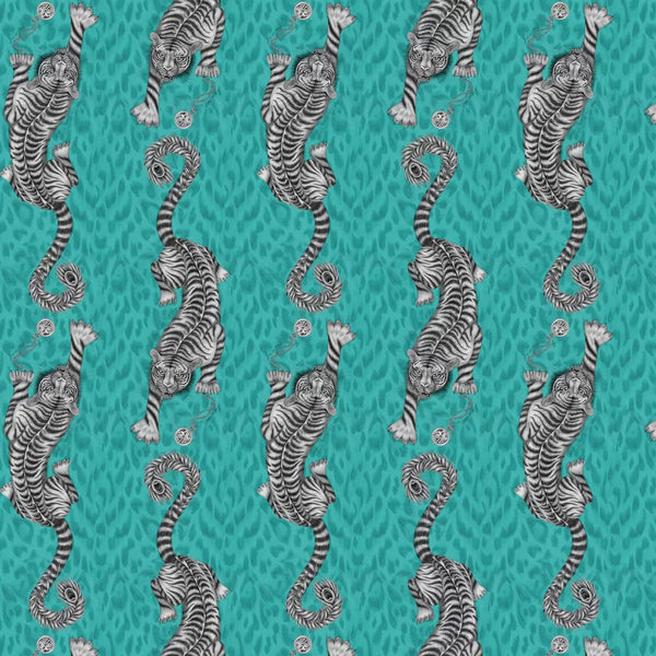 Sample - Tigris Wallpaper - Teal