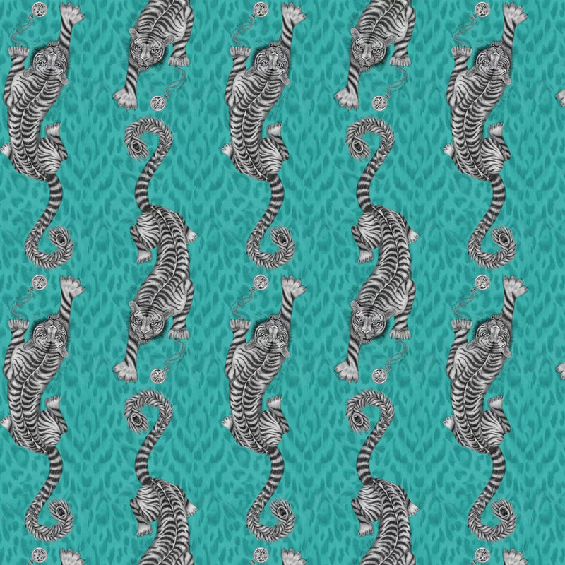 Tiger Wallpaper - Teal