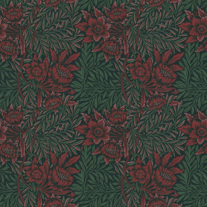 Baroque Floral Wallpaper - Green