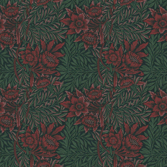 Baroque Floral Wallpaper - Green