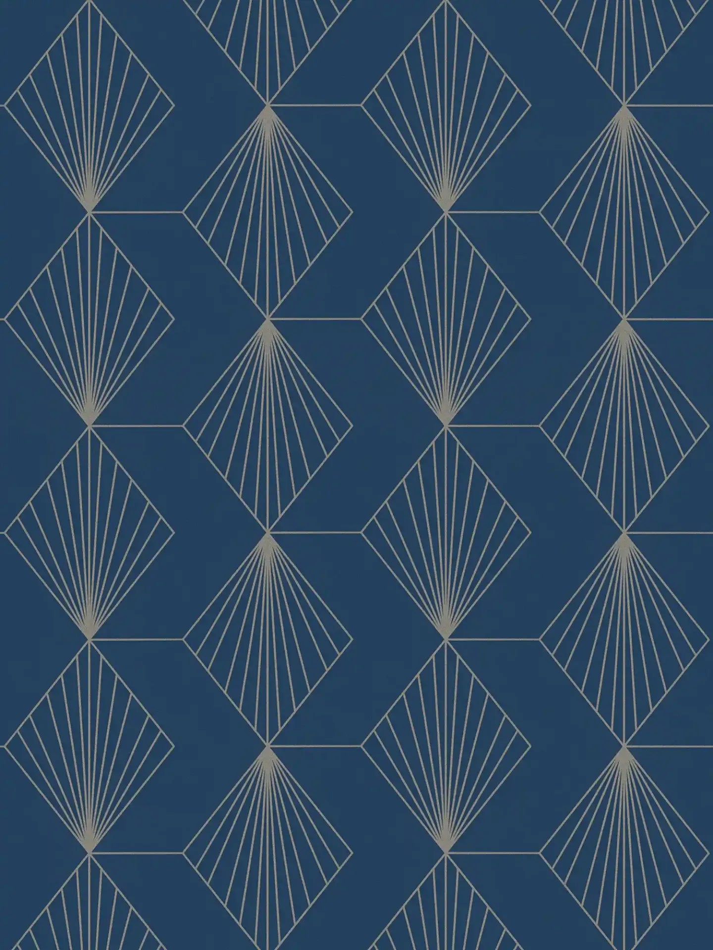 French Affair Wallpaper - Blue Gold