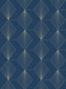 French Affair Wallpaper - Blue Gold