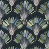 Watercolour Fan Trees Wallpaper - Black/Blue - Discontinuing