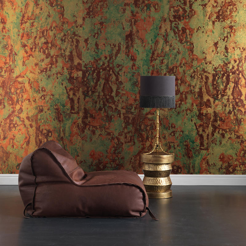 Sample - Piet Hein Eek 'Spoiled Copper' wallpaper - Spoiled Copper Metallic