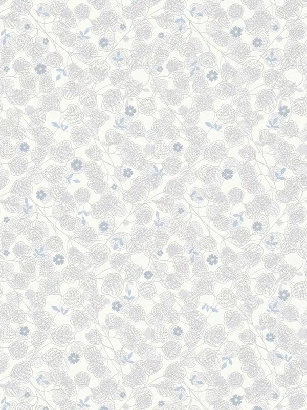 Sample - Leafy Heart Wallpaper - White