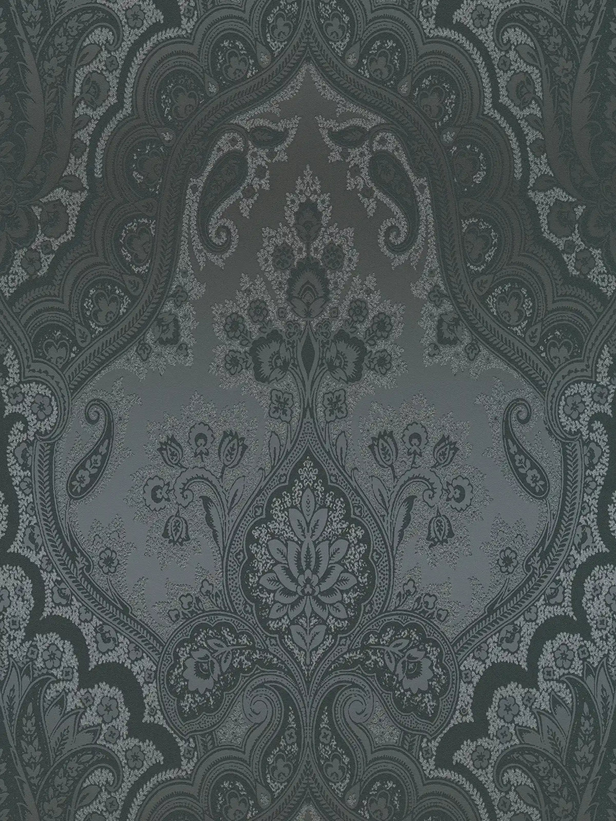 Sample - Damask Wallpaper - Dark