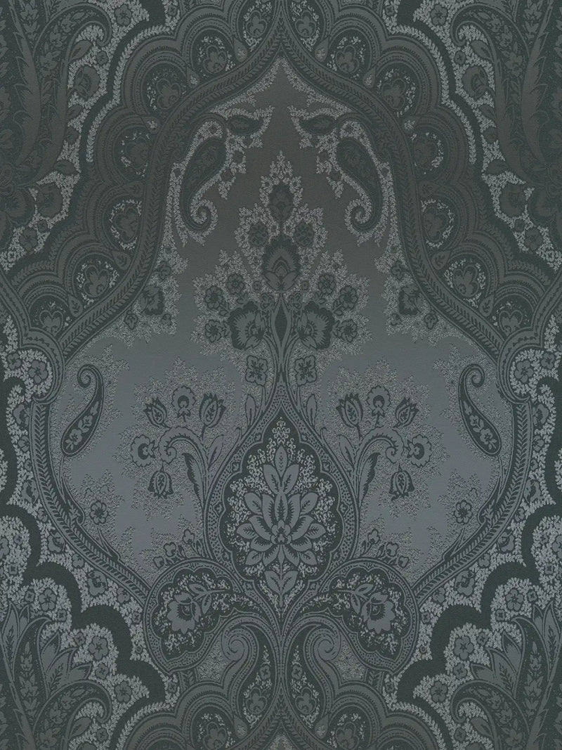 Sample - Damask Wallpaper - Dark