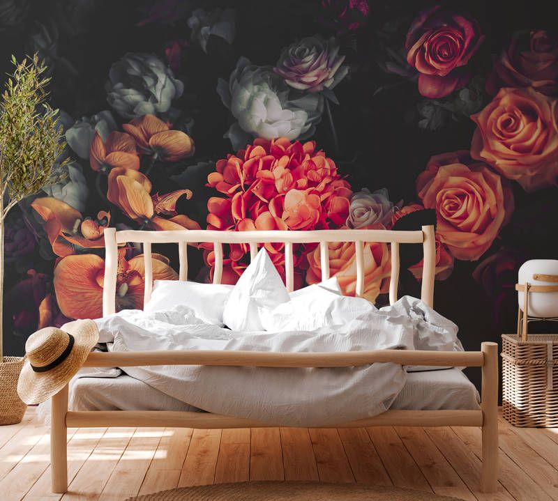 Romantic Flowers - Bloom - Custom Sized Wallpaper Mural (per m2)